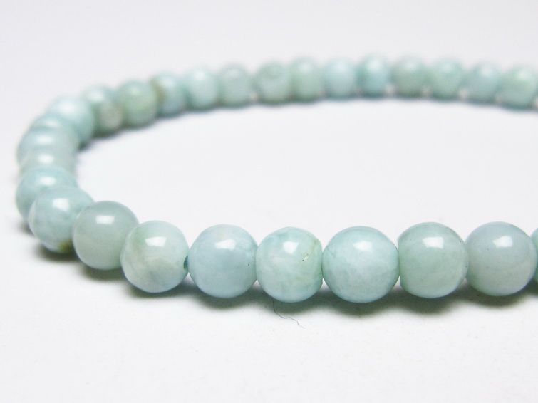 ラリマー ブレスレット 5mm メール便可 一点物 111-50857