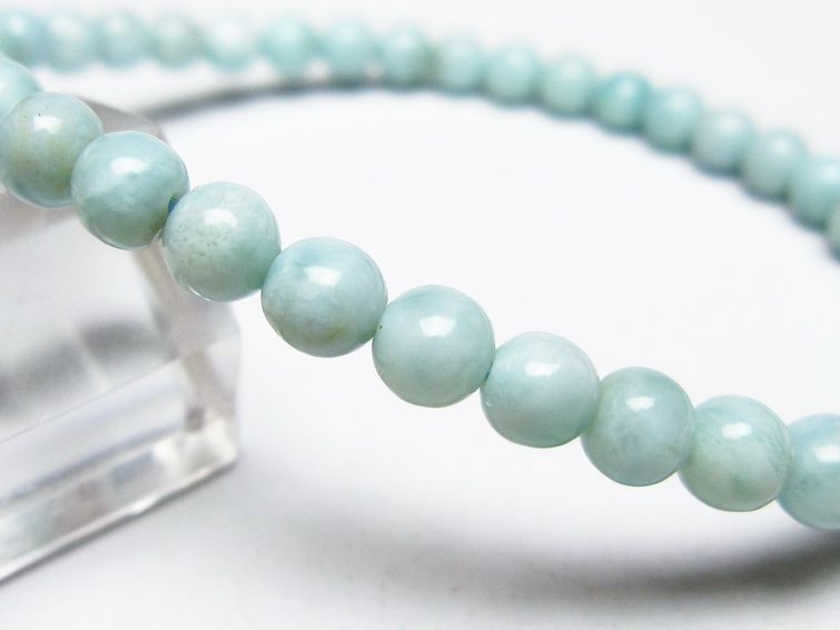 ラリマー ブレスレット 5mm メール便可 一点物 111-50858