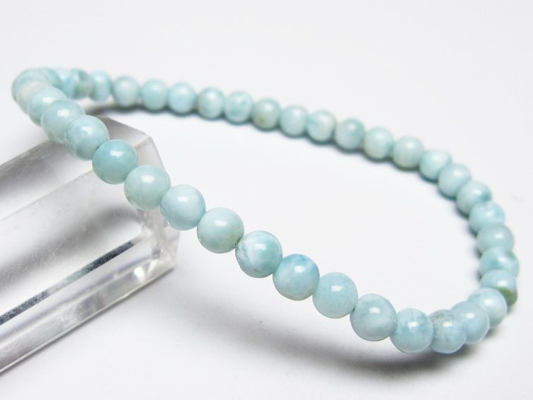 ラリマー ブレスレット 5mm メール便可 一点物 111-50860