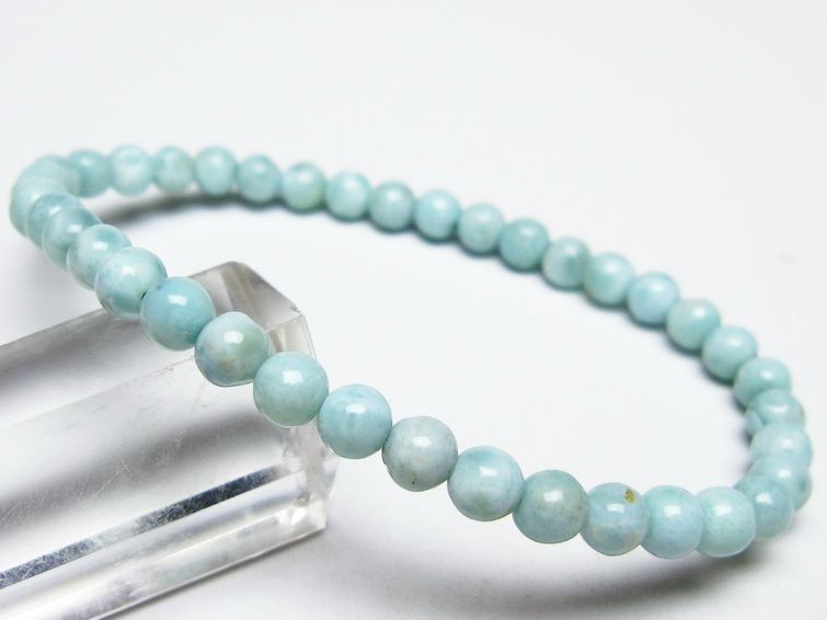 ラリマー ブレスレット 5mm メール便可 一点物 111-50861
