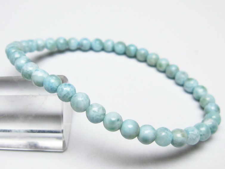 ラリマー ブレスレット 5mm メール便可 一点物 111-50862