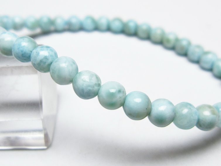 ラリマー ブレスレット 5mm メール便可 一点物 111-50862