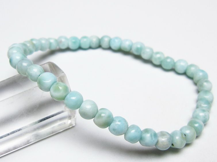 ラリマー ブレスレット 5mm メール便可 一点物 111-50864