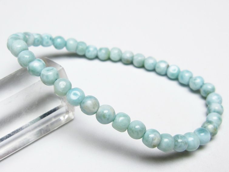 ラリマー ブレスレット 5mm メール便可 一点物 111-50866