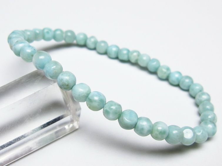 ラリマー ブレスレット 5mm メール便可 一点物 111-50867