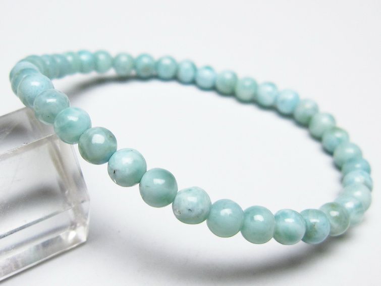 ラリマー ブレスレット 5mm メール便可 一点物 111-50870