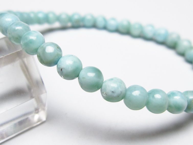ラリマー ブレスレット 5mm メール便可 一点物 111-50870