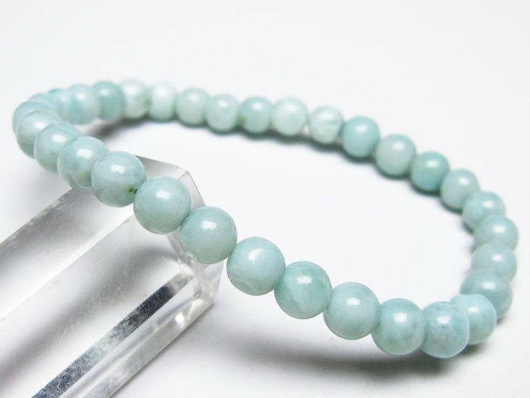 ラリマー ブレスレット 6mm メール便可 一点物 111-50871