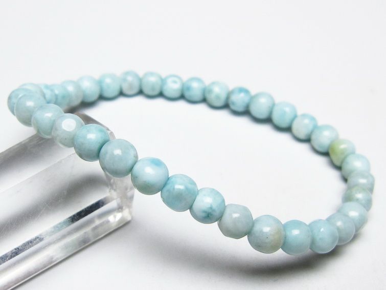 ラリマー ブレスレット 6mm メール便可 一点物 111-50876