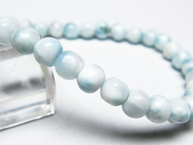 ラリマー ブレスレット 5mm メール便可 一点物 111-50883