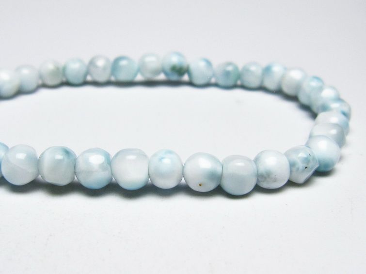 ラリマー ブレスレット 5mm メール便可 一点物 111-50883