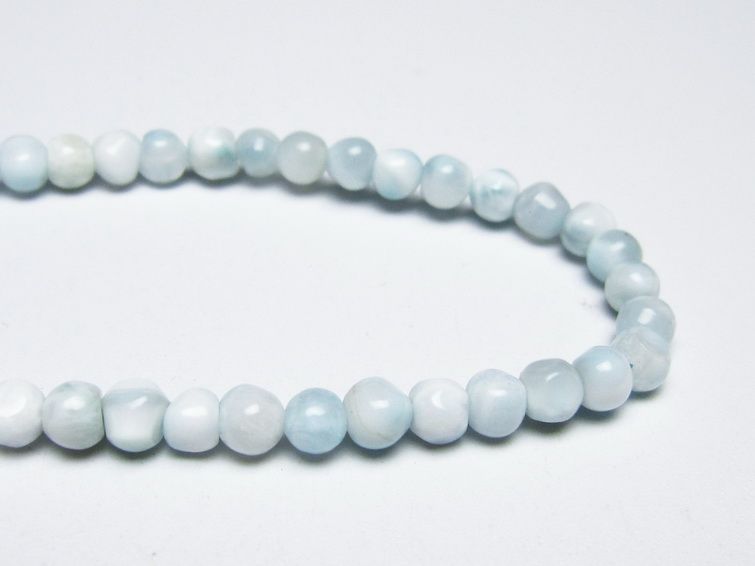 ラリマー ブレスレット 5mm メール便可 一点物 111-50884