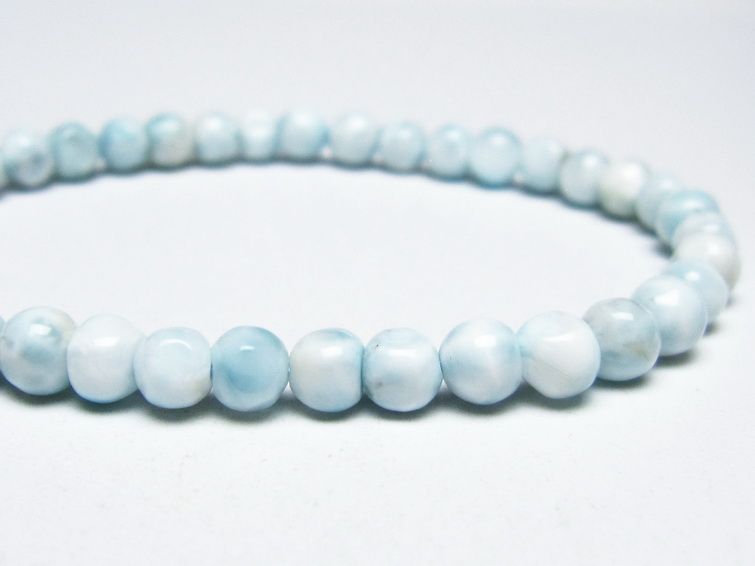 ラリマー ブレスレット 5mm メール便可 一点物 111-50885