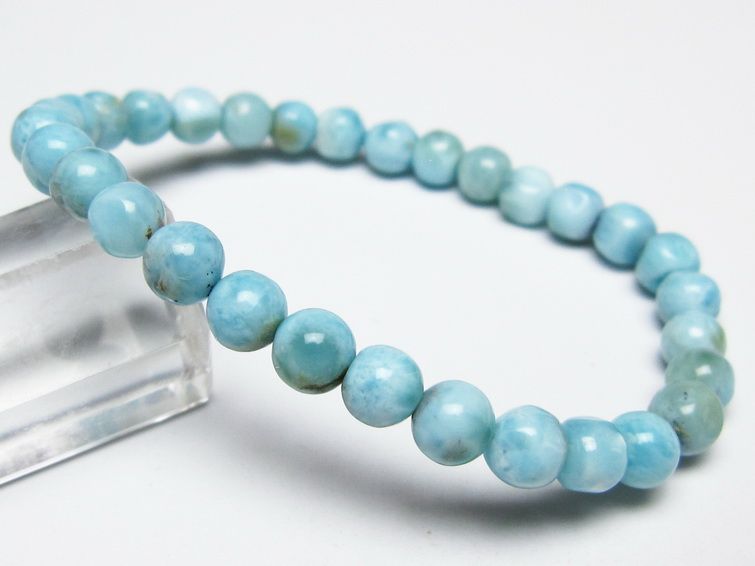 ラリマー ブレスレット 6mm メール便可 一点物 111-50889