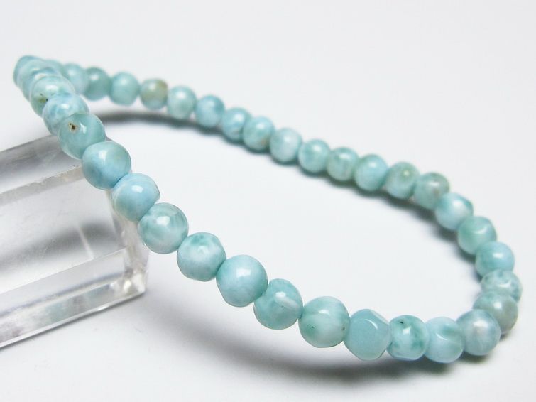 ラリマー ブレスレット 5mm メール便可 一点物 111-50893