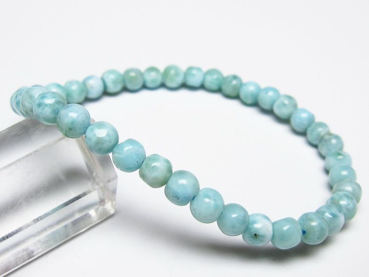ラリマー ブレスレット 5mm メール便可 一点物 111-50894