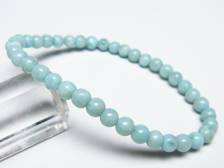 ラリマー ブレスレット 5mm メール便可 一点物 111-50896