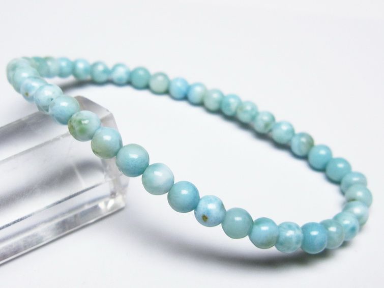 ラリマー ブレスレット 5mm メール便可 一点物 111-50899