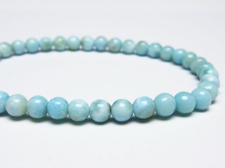 ラリマー ブレスレット 5mm メール便可 一点物 111-50899