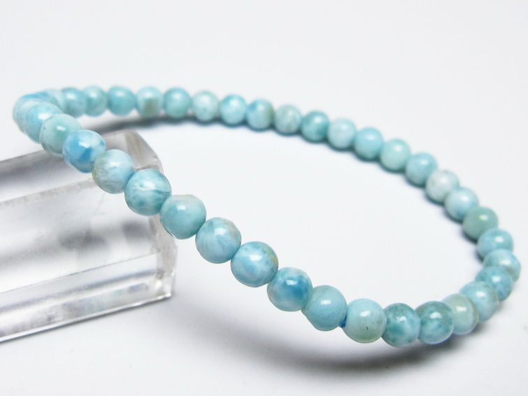 ラリマー ブレスレット 5mm メール便可 一点物 111-50900