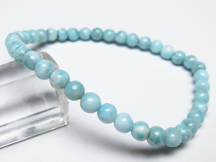 ラリマー ブレスレット 5mm メール便可 一点物 111-50901