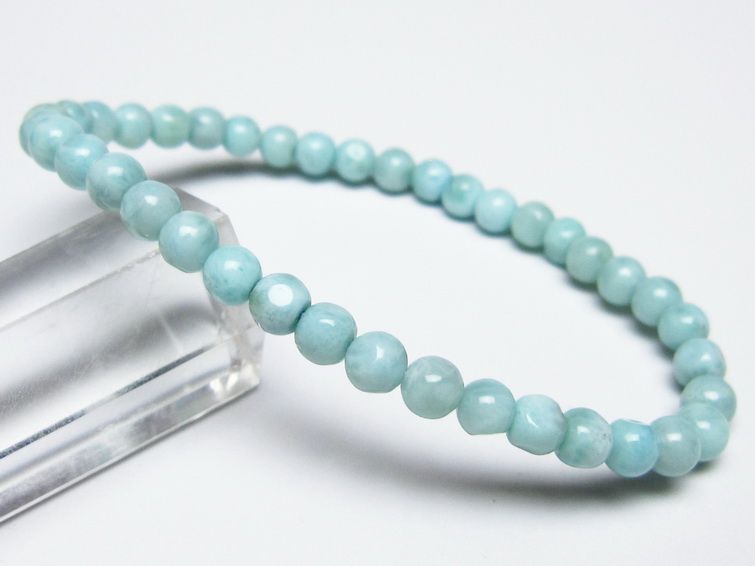 ラリマー ブレスレット 5mm メール便可 一点物 111-50902