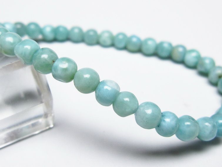 ラリマー ブレスレット 5mm メール便可 一点物 111-50906
