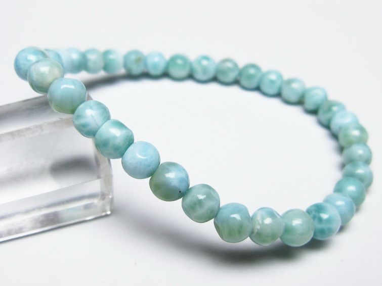ラリマー ブレスレット 5mm メール便可 一点物 111-50908