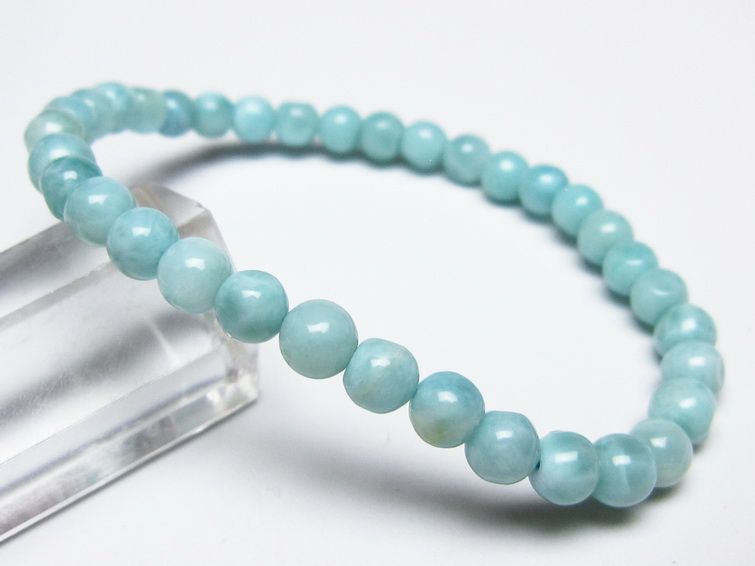 ラリマー ブレスレット 5mm メール便可 一点物 111-50909