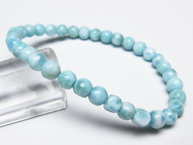 ラリマー ブレスレット 5mm メール便可 一点物 111-50910