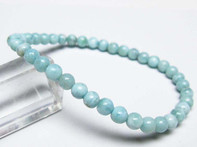 ラリマー ブレスレット 5mm メール便可 一点物 111-50912