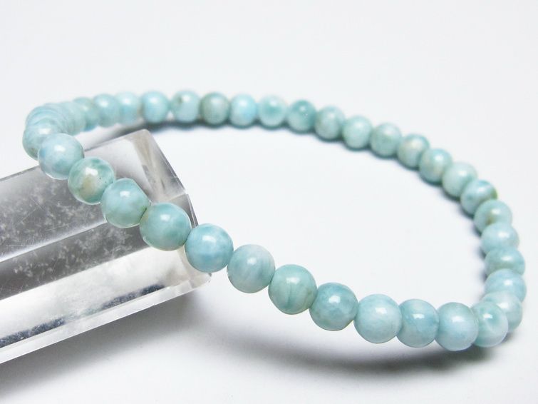 ラリマー ブレスレット 5mm メール便可 一点物 111-50926