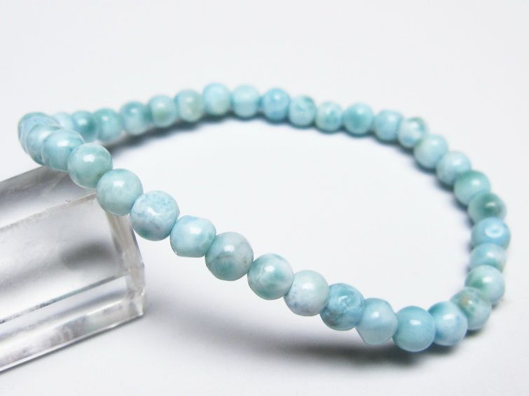 ラリマー ブレスレット 5mm メール便可 一点物 111-50930