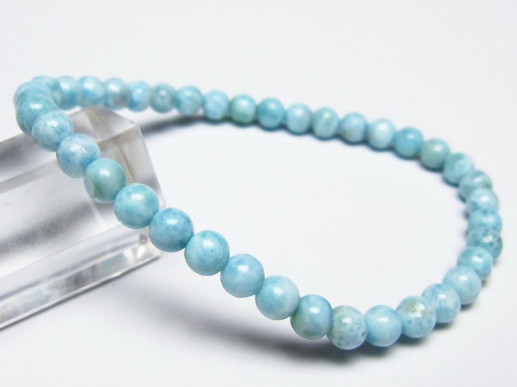 ラリマー ブレスレット 5mm メール便可 一点物 111-50931
