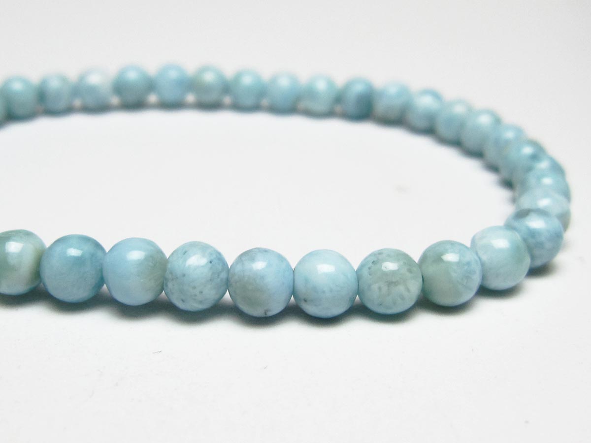 ラリマー ブレスレット 5mm メール便可 一点物 111-50931 [sold out]