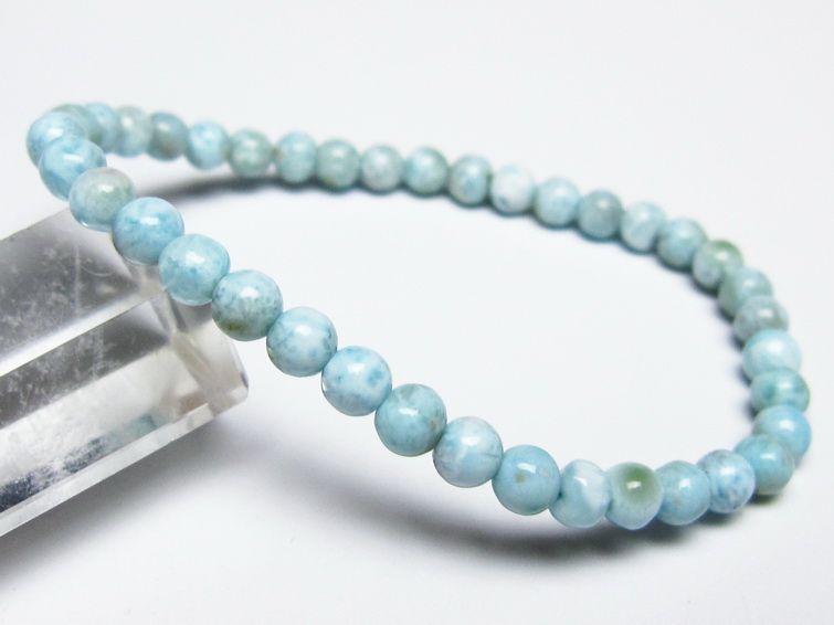 ラリマー ブレスレット 5mm メール便可 一点物 111-50932