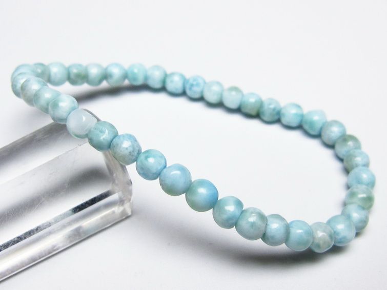 ラリマー ブレスレット 5mm メール便可 一点物 111-50933