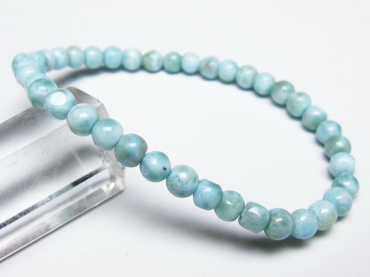 ラリマー ブレスレット 5mm メール便可 一点物 111-50935