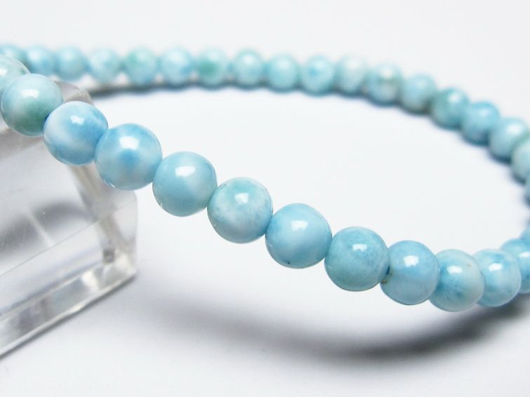 ラリマー ブレスレット 5mm メール便可 一点物 111-50936