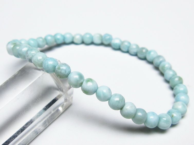 ラリマー ブレスレット 5mm メール便可 一点物 111-50937