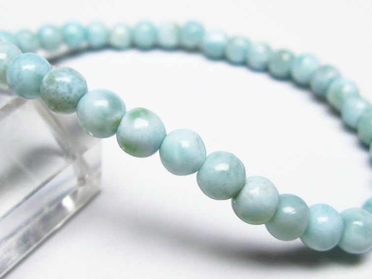 ラリマー ブレスレット 5mm メール便可 一点物 111-50937