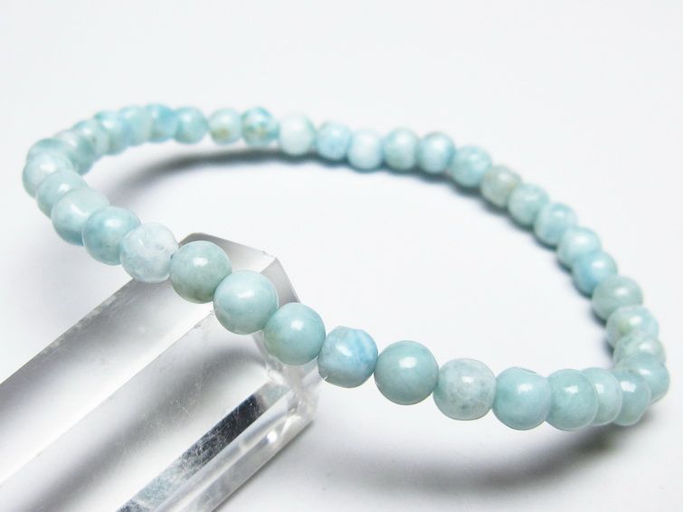 ラリマー ブレスレット 5mm メール便可 一点物 111-50939