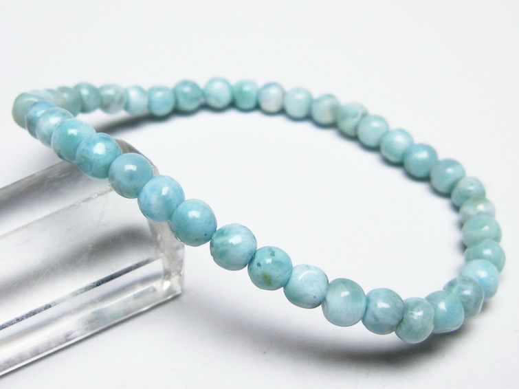 ラリマー ブレスレット 5mm メール便可 一点物 111-50940
