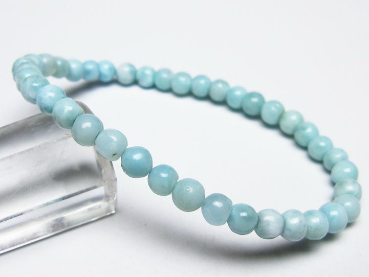 ラリマー ブレスレット 5mm メール便可 一点物 111-50941