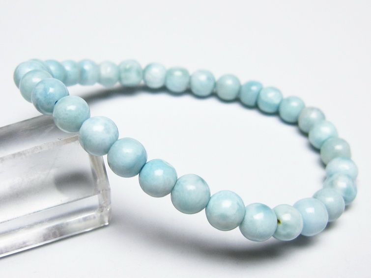 ラリマー ブレスレット 6mm メール便可 一点物 111-50942