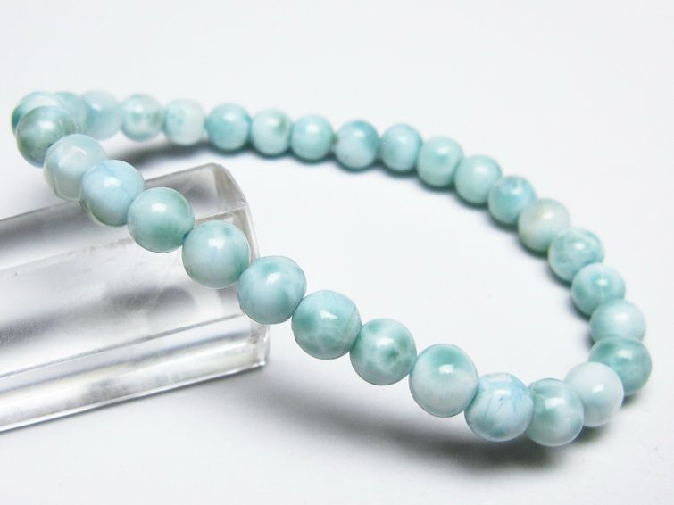 ラリマー ブレスレット 6mm メール便可 一点物 111-50944