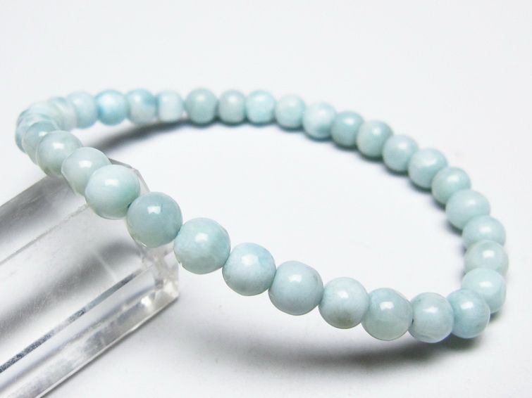 ラリマー ブレスレット 6mm メール便可 一点物 111-50945