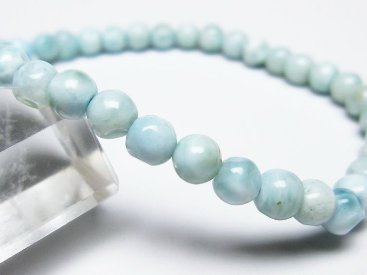 ラリマー ブレスレット 5mm メール便可 一点物 111-50948