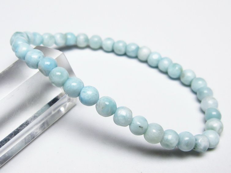 ラリマー ブレスレット 5mm メール便可 一点物 111-50950