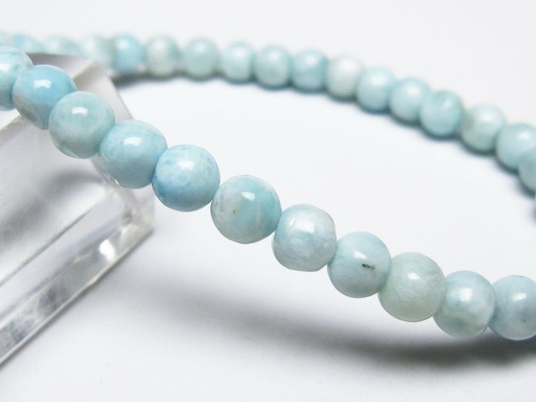 ラリマー ブレスレット 5mm メール便可 一点物 111-50950